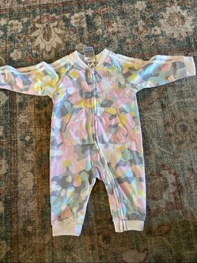 adidas Pastel Camo Zip-Front Baby One-Piece